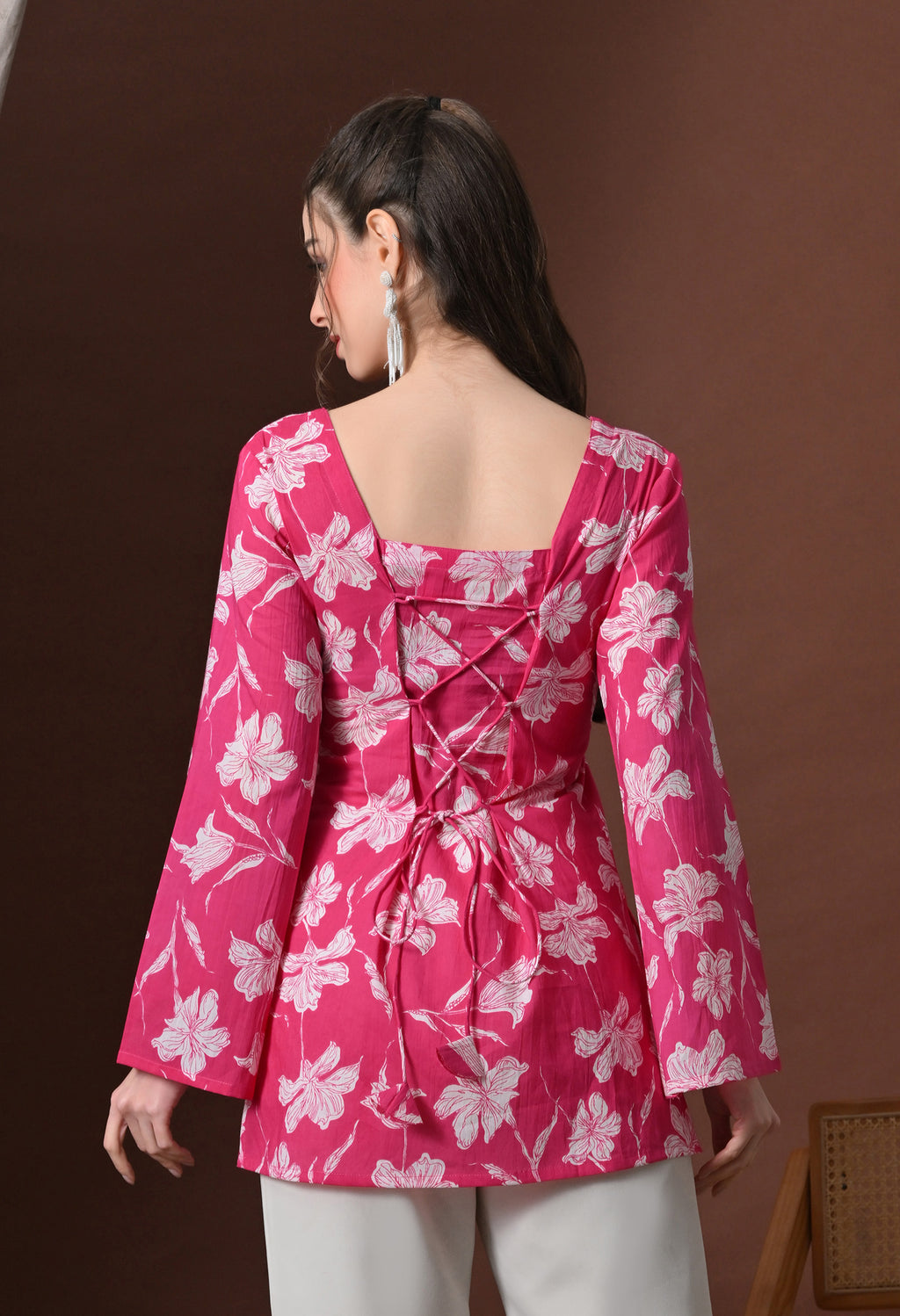 Floral Print Short Kurti