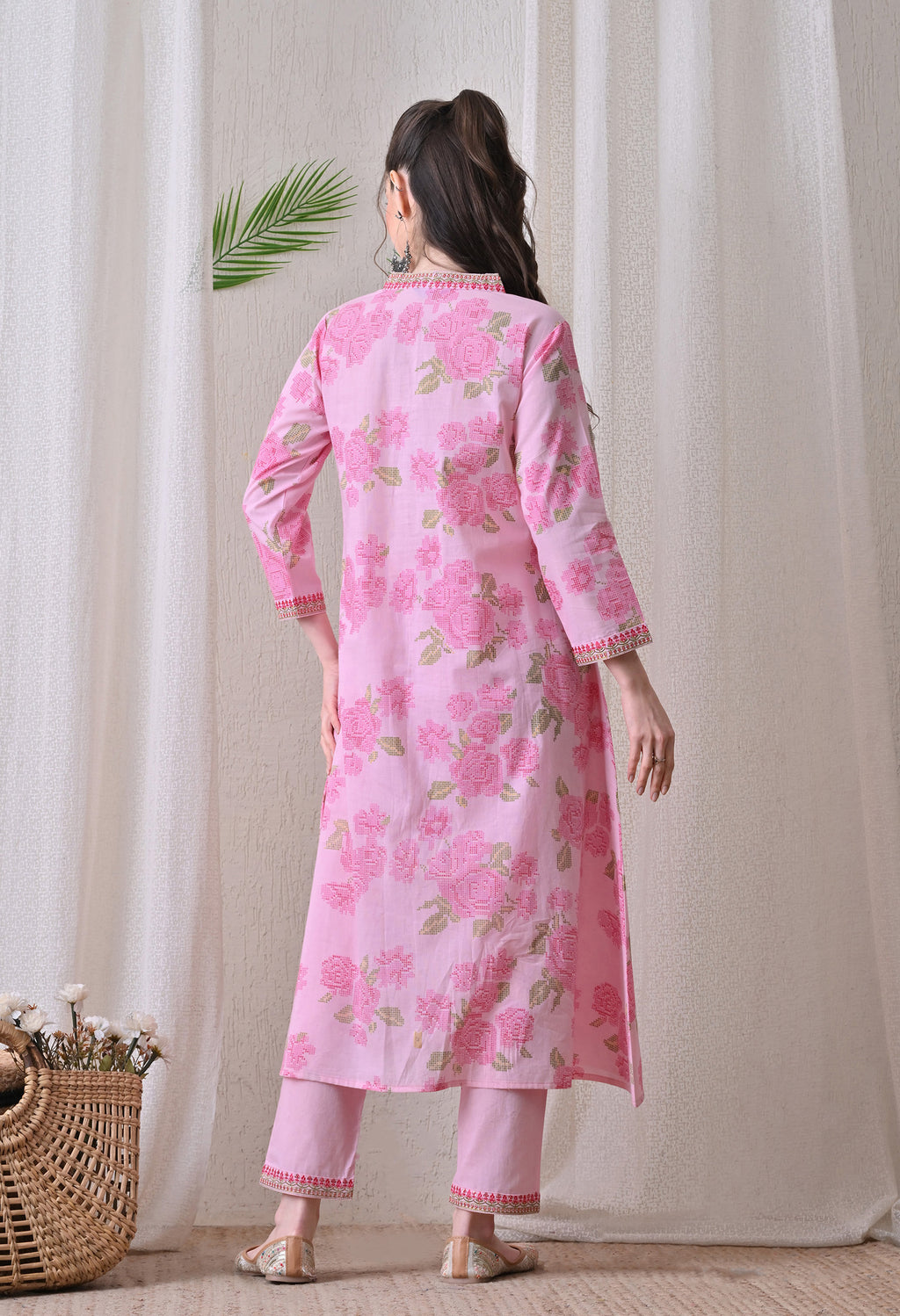 Pink Floral Suit Set