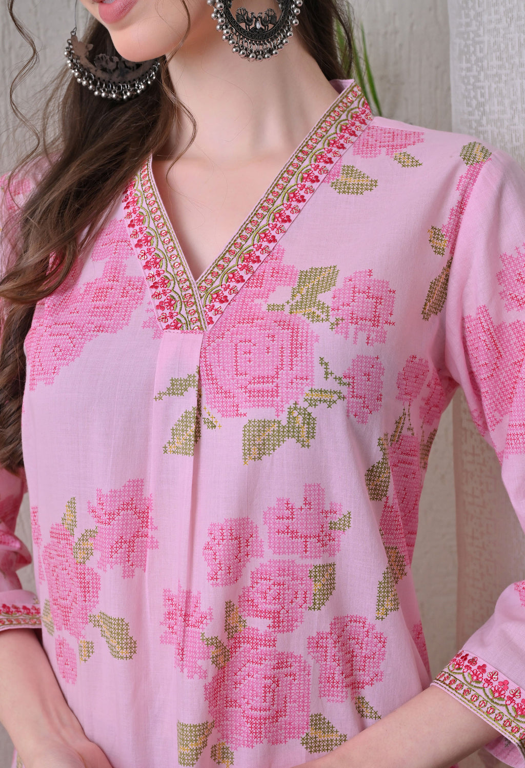 Pink Floral Suit Set