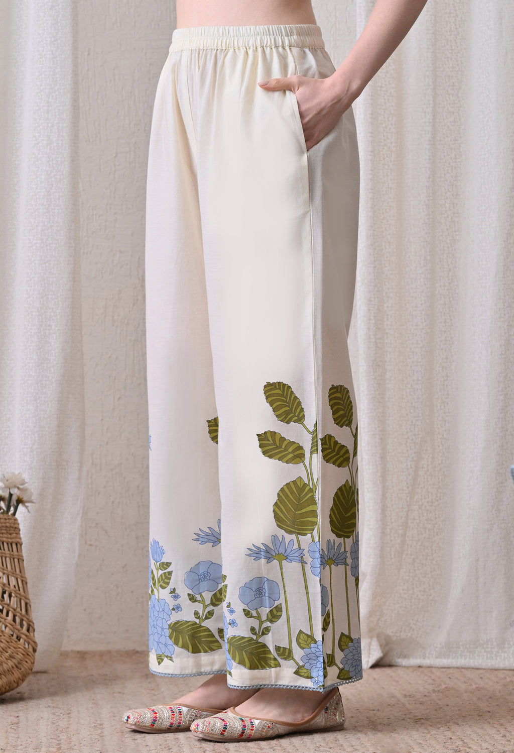 Floral Printed Suit Set with Dupatta