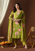 Olive Green Lotus Suit Set