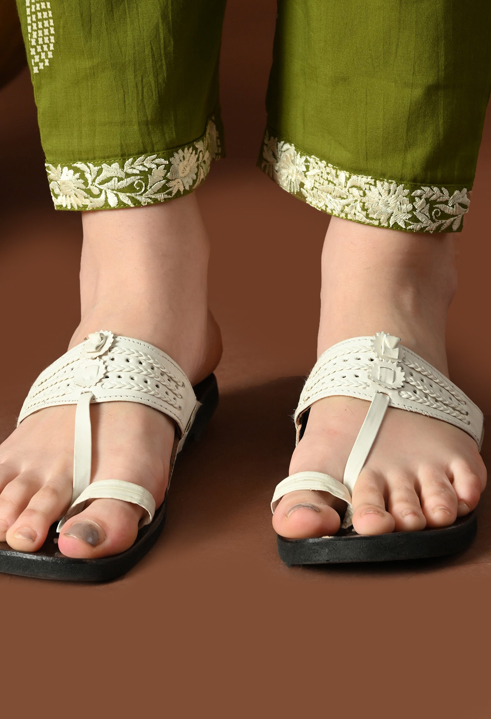 Elegant Olive Green Cotton Kurta Set