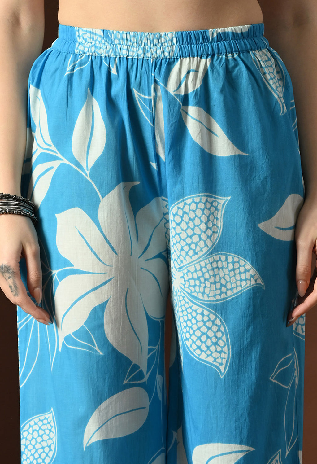 Azure Blue Button-Down Kurta Set